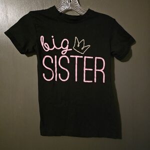 Big Sister Black and Pink Kids T-Shirt